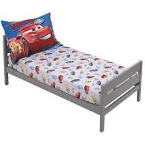 디즈니 Disney 라야와 마지막 드래곤 신화 팝 라벤더 마젠타 블루 시수 드래곤과 터크크 4피스 유아 침대 세트 - 이불 매트리스 커버 플랫 탑 시트 양면 베개 커버, Cars - 2 Pc Toddler Sheet Set