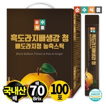 순수식품 흑 도라지 배 생강 청 스틱 100포1박스 실속형, 흑도라지배생강 청 1박스 100포 실속형