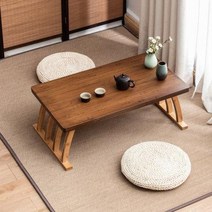 낮은 교자상 테이블 박세리 식탁 밥상 탁자 아일렛 온돌집용 온돌방 구들방 작은, 01 【집계】 [호두색 온돌 60x40x30