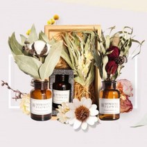 바보사랑 My Whole Flower 드라이플라워+화병 갈색시약병 선물포장.미트라샵, 장미+화병