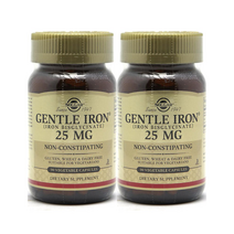 솔가(Solgar) 철분 25mg 위장에 순한 철분제 2통 180개 알약, 90정, 2병