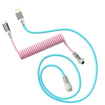 금속 커넥터가있는 커스텀 코일 유형 C에서 USB 기계 키보드 케이블