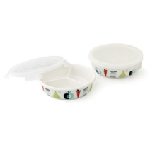 젠 런치 원형 디바이드 밀폐용기 세트 특대, 10세트, 용기 430ml x 2p