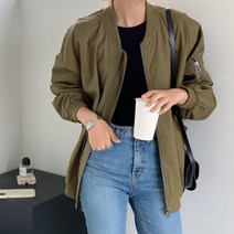 엔비폭스 HJ00dd 여성용 가을 박시핏 항공 점퍼 자체제작 박시핏 공항 점퍼 여자 여성 루즈핏 공항 점퍼