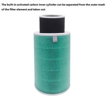 에어컨 필터 교체 diy xiaomi mi 122s3pro 공기 청정기 용 공기 이동식 탄소 그물 층 활성탄 hepa pm2.5, 2-인핸스드 에디션