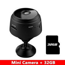 홈캠 가정용cctv 베이비캠 펫캠미니 카메라 A9 비디오 야간 보안 감시 HD 1080p 무선 WIFI 카메라 안드로이드 iOS IP 카메라용 스마트 홈 웹캠, 1080P 및 32G 카드_중국