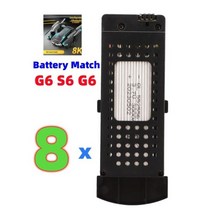 JHD 드론 배터리 S6 RC 전용 G6 Q6 프로 1800mAh 리포, 07 Battery 8 PCS