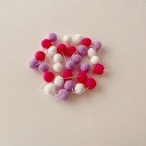 가랜드 파티 소품 방꾸미기 텐트 폼폼이 장식 데코 인테리어 아기방, 폼폼이가랜드-핫핑크 퍼플