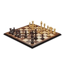 고급 체스 말 세트 수입 원목 고급 수제 블랙 브라운 체스 선물 인테리어 장식 소품, 브라운+체스판