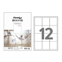 EM_폼텍 클린오프 라벨 LDR-3112 10매 12칸 생활잡화 리빙용품 리빙잡화, 단품