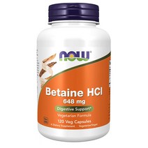 해외 Now Foods Betaine HCl 648mg 베타인 120캡슐, 2개