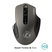 무선 게이밍 버티컬 손목 편한 마우스 imice usb 3.0 수신기 2.4g 자동 4 버튼 2000dpi 광학 컴퓨터 노트북 pc용 인체 공학적, 회색 소리
