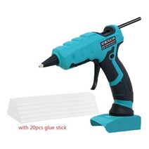 글루건 핫멜트 접착제 실리콘 스틱 본드총 BlackDecker Milwaukee 18V 배터리 용 무선 글루 건 20 전기 수리 DIY 전동 공구, CHINA, Makita with stick