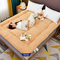 자가 발열 토퍼 매트 양털 이불 돌침대용 돌침대 흙 침대 위 양면 극세사 바닥 양모 39, Camel 업그레이드 램 캐시미어, 200x220cm 적당히 부드러움과 단단함 사계절