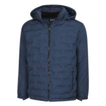 파파브로 남성 신소재 비건패딩 하이넥 후드 패딩 점퍼 DW-JUW-245-블루