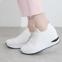 슈레나 여성용 아렐 티안나는 키높이 니트 삭스슈즈 슬립온 7cm