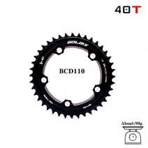 전문 자전거 부품 goldix 1105 bcd 110bcd 도로 좁은 와이드 체인 링 38t-58t 체인 휠 forshimano sram 크랭크 액세서리, 110bcd 40t