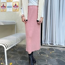 퍼니걸스 5869 밴딩 니트 골지 H라인 롱 스커트 여성의류