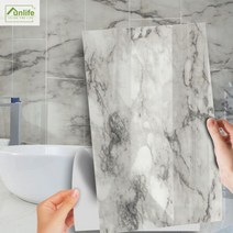 접착식 데코 타일 스티커 셀프 인테리어 30x60cm 이탈리아 흰색 대리석 자체 접착, Italian white marble