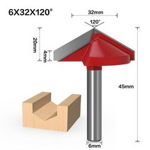 나무홈파기 1pc 6mm 생크 60 90 120 150도 v 라우터 비트 텅스텐 cnc 초경 밀링 커터 조각 전동 공구, 19번