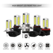 2PCS 자동차 LED 램프 H4 H7 5630 33SMD 12V 화이트 안개 빛 슈퍼 밝은 전면 높은 전원 운전 전구, 한개옵션1, 01 H4