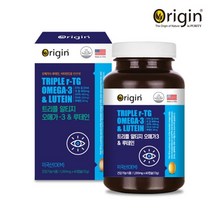 오리진 트리플 알티지 오메가-3 & 루테인, 60정, 2개