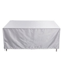 곡목 의자 라탄 체어 방수 정원 가구 방진 커버 안뜰 등나무 테이블 큐브 야외 식사, 은, 255x130x80cm