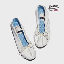 ROCKFISH WEATHERWEAR 스크런치 플랫 (사틴) - WHITE