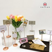 메탈 명함 꽃이 엽서 카드 홀더, B타입-실버-S