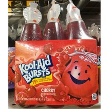 쿨에이드 체리 소프트 드링크 Kool-Aid Cherry 75% less sugar Bursts Soft drink 6.75oz(200ml) 6개 2팩