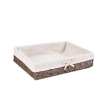 세븐집 등나무 낮은 바구니 9.5 x 30 x 40 cm, 브라운, 2개