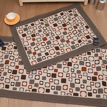 빈티지 디자인 인테리어 발매트 2종 set, 단품