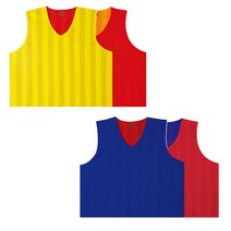 캡스록 조기축구 동호회용 축구 양면 팀조끼 유니폼 양면팀조끼 스포츠조끼 단체티 축구의류조끼 축구의류, 블루레드[XL]