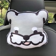 자동차 목 베개 귀여운 강아지 초상화 애완 동물 머리 받침 매우 웃는 액세서리 좌석 장식, 11 neckrest schnauzer