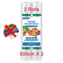 ALACRIS-LED 자동 식품 진공 포장기 식품 보관 용기 가전 제품 주방 용품, Only 2 Rolls Bags, Only 2 Rolls Bags