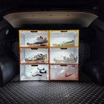 뷰어스 LED 보이는 트렁크 신발 정리함 수납함 보관함, LED정리함, 엘로우