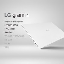 LG전자 2022 그램14(12세대) 14ZD90Q-GX56K [프리미엄 패키지] + 사은품 증정, Free Dos, 16GB, 1TB