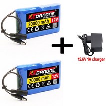 전기자전거 전기 스쿠터 리튬 배터리 팩 리튬이온배터리 새로운 휴대용 슈퍼 12v 20000mah 배터리 충전식 리튬 이온 배터리 팩 용량 dc 12.6v 20ah 캠 + 260, 배터리 x1 충전기x1