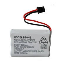 무선전화기 유뮤선전화기 레트로 3.6V 800mAh BT-446 AAA NiMH 충전식 배터리 Uniden BT-1005 BBTY0457001, 03 3pcs