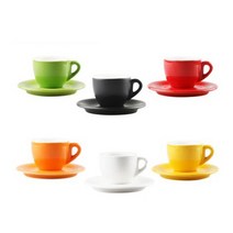 프랜드커피 KYJ 에스프레소 커피잔 세트 1호 80ml 6종 (선택형), 1세트, 블랙