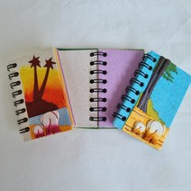 코끼리똥종이 꼬마 노트 5개 세트 스프링미니노트 핸드메이드 페이퍼 제로웨이스트 리사이클링