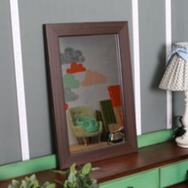 원룸가구 벽거울 600 거울 벽걸이거울 전신거울, 월넛