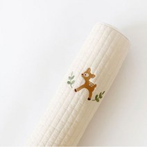 돗투돗 돗니멀 100수 누빔 자수 아기 바디필로우 죽부인 속통포함 신생아 애착베개, 죽부인+속통_돗밤비(아이보리)
