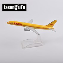JASON TUTU 16cm DHL 보잉 757 비행기 모델 비행기 모델 다이캐스트 메탈 1:400 비행기 낙하시핑, DHL Boeing 757