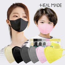 KF94 힐메이드 라이트 황사마스크 컬러 새부리형 개별포장, 중형 아이보리, 1개, 50매