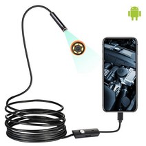 내시경카메라 미니 내시경 카메라 방수 조정 가능한 소프트 와이어 6 led 7mm 안 드, 02 러시아, 01 1M