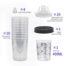 무선 에어리스 뿜칠 도장기 후끼 분무기 전동 에어스프레이건 페인트 후끼165ML/400ML/600ML/800ML 스프레, 04 400cc 10pcs