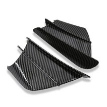 오토바이 윙렛 공기 역학 윙 키트 스포일러 혼다 CBR650R CBR650F CBR500R CBR1000RR 야마하 BWS RS 조그 조 GP, Glossy Carbon Look
