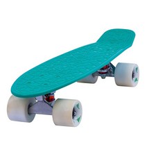 Flybar 55.9cm(22인치) 컴플리트 플라스틱 그립 테이프 크루저 스케이트보드 맞춤형 미끄럼 방지 데크 다양한 색상 (NERF 블루 블랙), Green