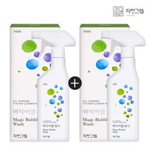 자연그램 매직버블워시 강력한 다목적 세정제 주방 찌든때 클리너 400ml 2개입, 자연그램 매직버블워시 400ml 2개입